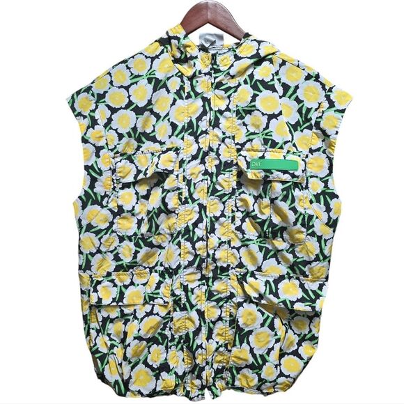 Diane von Furstenberg x Target Nylon Packable Poppy Short-Sleeve Hooded Vest S - Picture 3 of 11